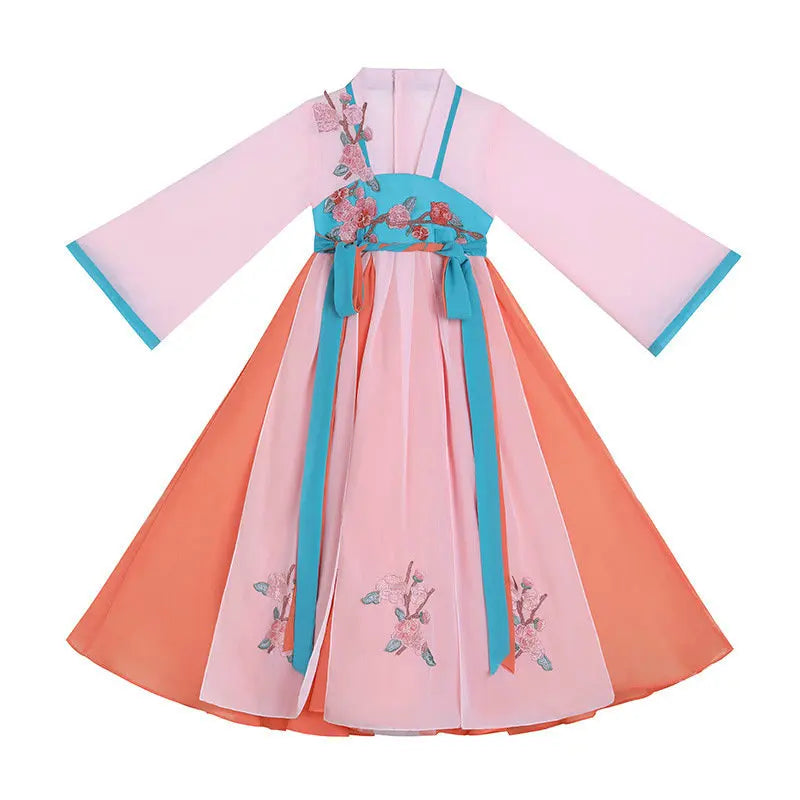 Summer Girls' Hanfu Dress Princess Costume Children's Dresses Kids Vintage Party Baby Girl Dress Cosplay Girls Clothes Vestidos