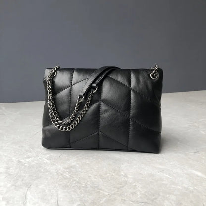 Elegant Women Chain Bag Soft Sheepskin Genuine Leather Handbag Ladies Fashion Single Shoulder Bag Designer Messenger Bag