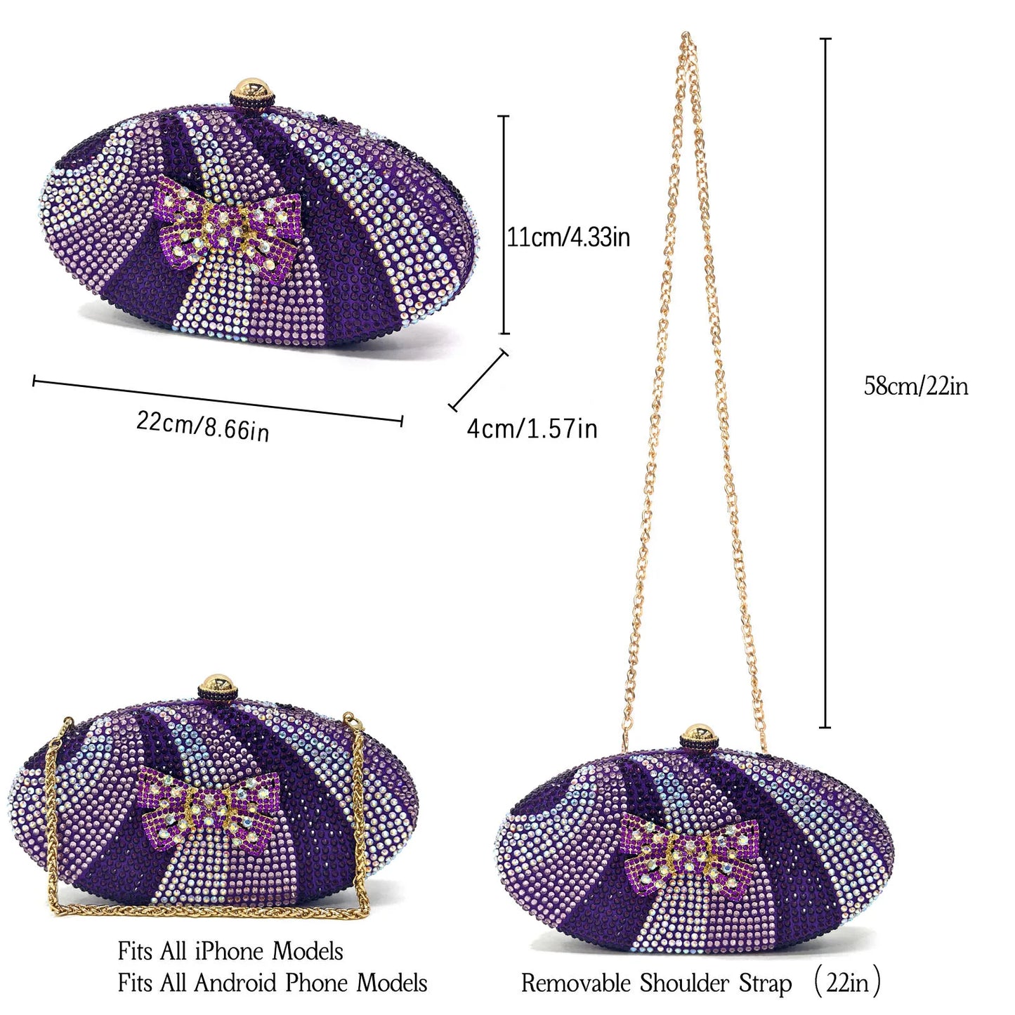 New Arrival Women's Elegant Black Shoes with Rhinestone-Embellished Diamond Heels & Matching Handbag – Perfect Fashion Set for