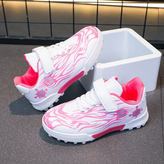 Children Soccer Cleats Fashion Design Breathable Non-slippery Soccer Shoes for Boys and Girls