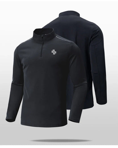 2026 New Autumn/Winter Men's Outdoor Sports Running Mountaineering Cycling Fitness Long Sleeve Breathable Elastic T-Shirt
