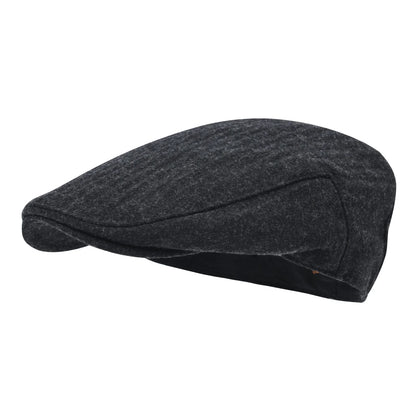 Men's Herringbone Flat Ivy Newsboy Hat Wool Blend Gatsby Cabbie Cap