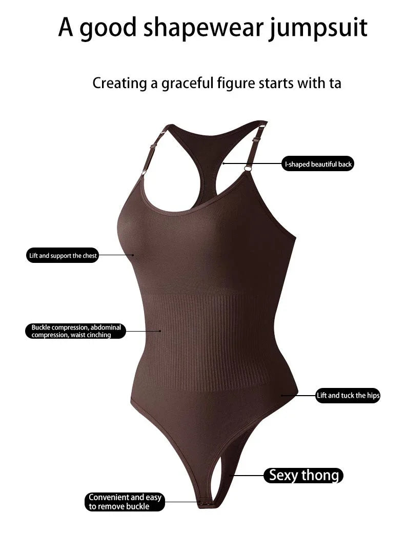 Seamless Shapewear Bodysuit Women Fajas Colombianas Full Body Shaper Thong Soft Tummy Control Butt Lifter Slimming Underwear