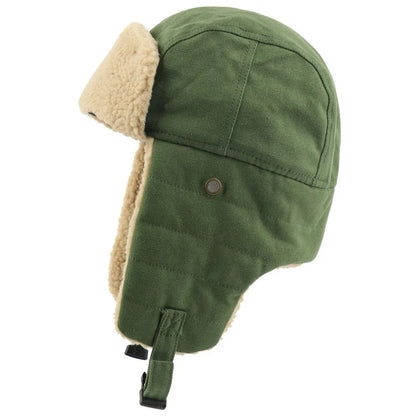 Army Military Ushanka Men&Women Windproof Winter Bomber Hats with Goggles Warm Lamb Wool Pilot Earflap Thermal Snow Cap