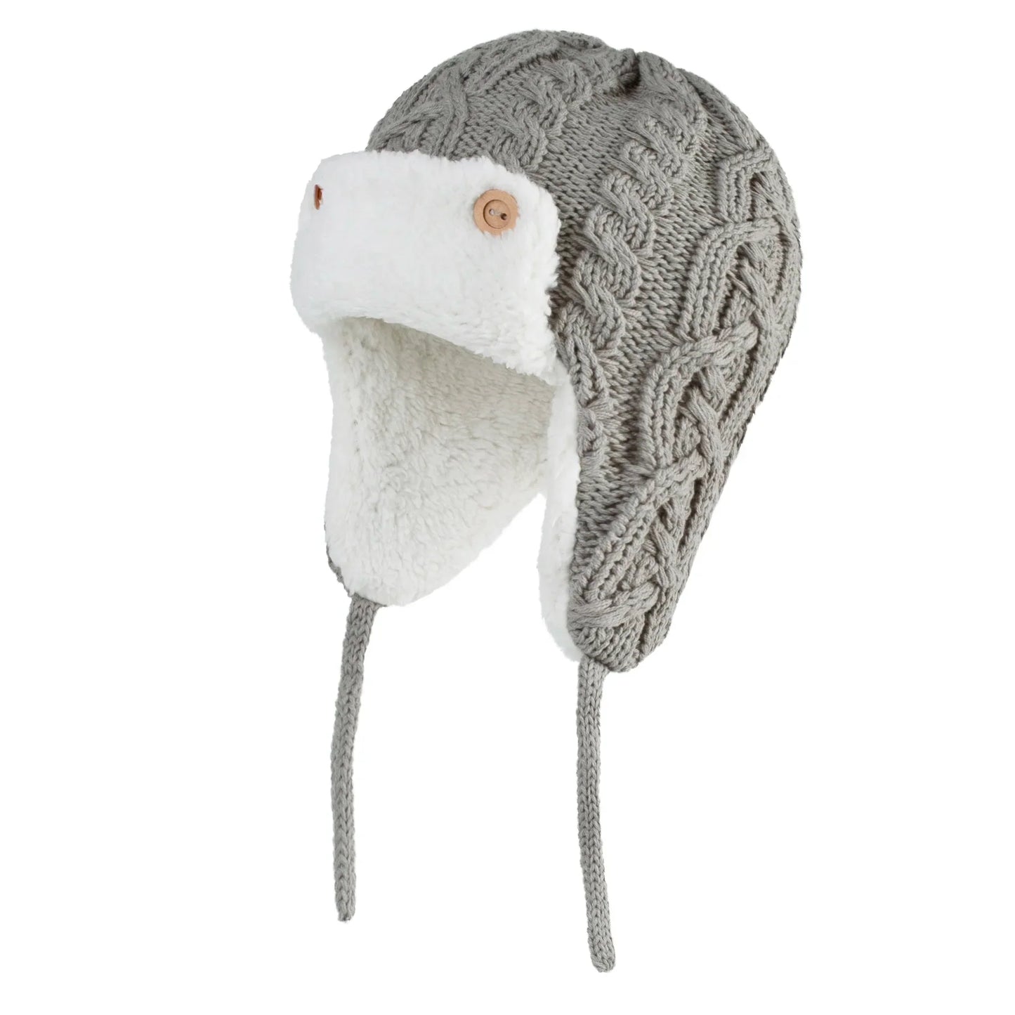 Toddler Kids Baby Winter Knitted Bomber Hat Fleece Lined Warm Cute Beanie for Boys Girls