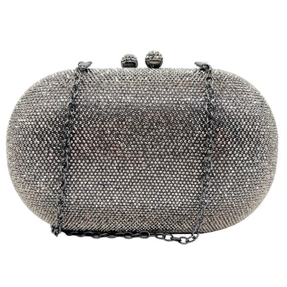Middle East Diamond Embellished Evening Bag Pure Color Rhinestone Women's Clutch Handbag Polyester Daily Match Magnetic Buckle