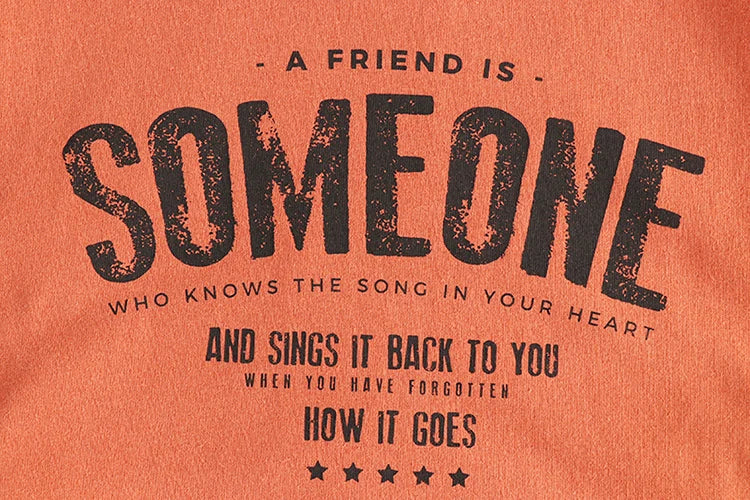5110# Summer New American Retro Short Sleeve O-neck Letter Printed T-shirt Men's Simple 100% Cotton Old Washed Loose Casual Tops