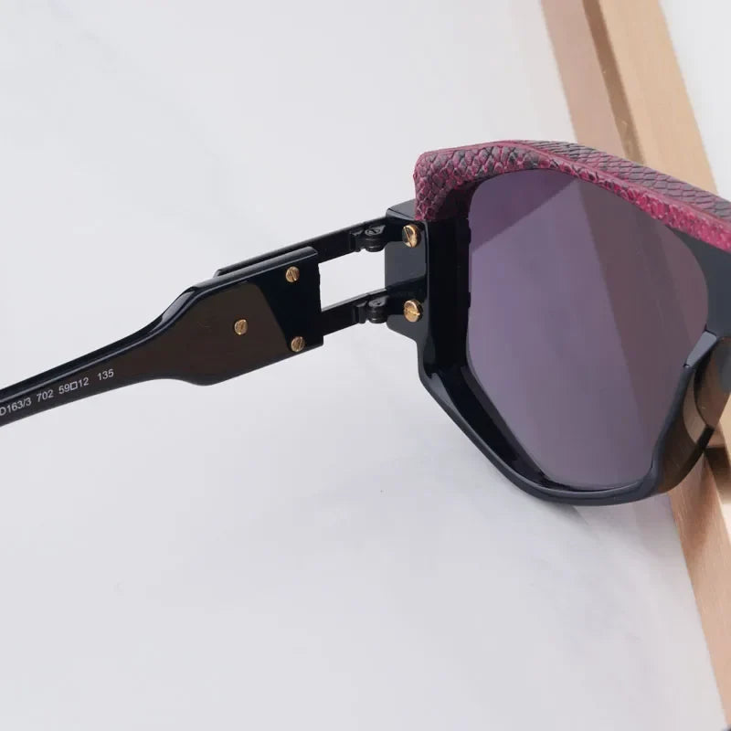 163 luxury designer men's sunglasses  women high quality acetate alloy irregular square frame Prescription eyeglasses fashion