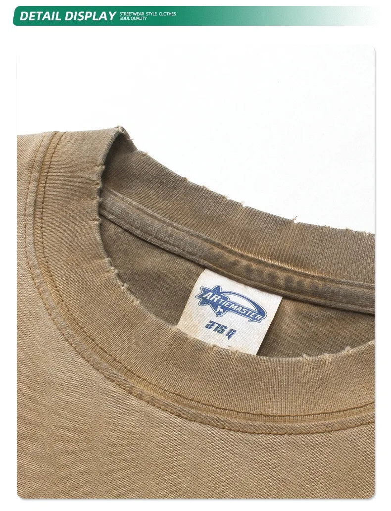 Long-sleeved t-shirt with bottom color
