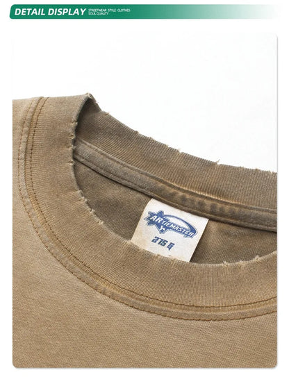 Long-sleeved t-shirt with bottom color