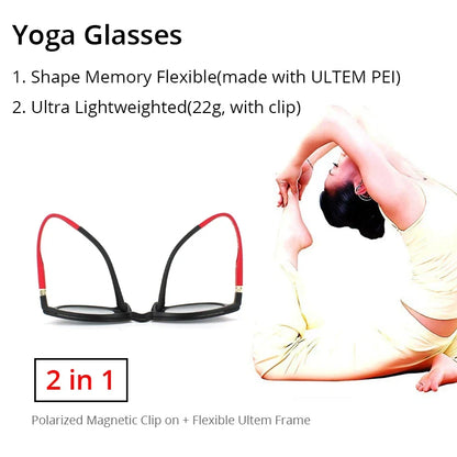 Magnetic Clip On Sunglasses Polarized Sunglasses Myopia Glasses Frame 2 in 1 Fashion Optical Shade Prescription Eyewear