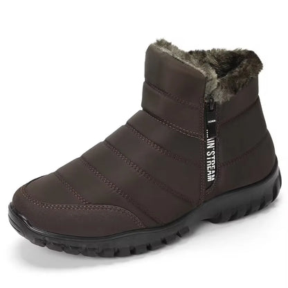 Men's shoes, men's sports shoes, winter zipper snow ankle boots, men's casual shoes, waterproof snow boots, free delivery shoes
