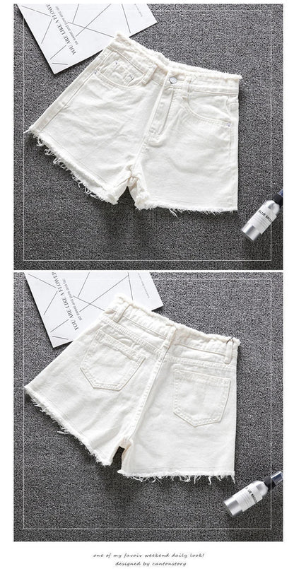 2026 New Summer Shorts Women Jeans High-waisted Denim Short Pants Female Rough-selvedge Outside Casual Sports Shorts Loose Jeans