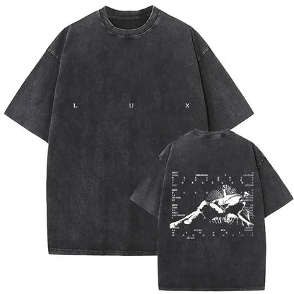 Rosalia Lux Tour Album 2025 Vintage Washed T Shirts Men Women Casual Oversized Cotton T-shirt Fashion Pop Print Clothing Tshirt