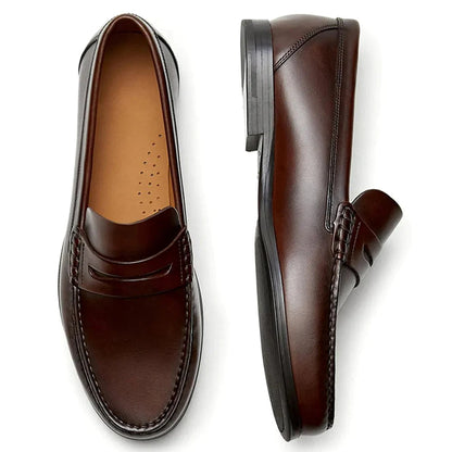 Vintage Calf Leather Loafers Breathable Slip on Moccasins Driving Designer Casual Cowhide Shoes for Men