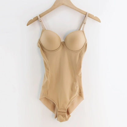 Underwire Wine Bodysuit Women Shapers Stretch Solid Color Silky Underwear Shapewear Body Shaper