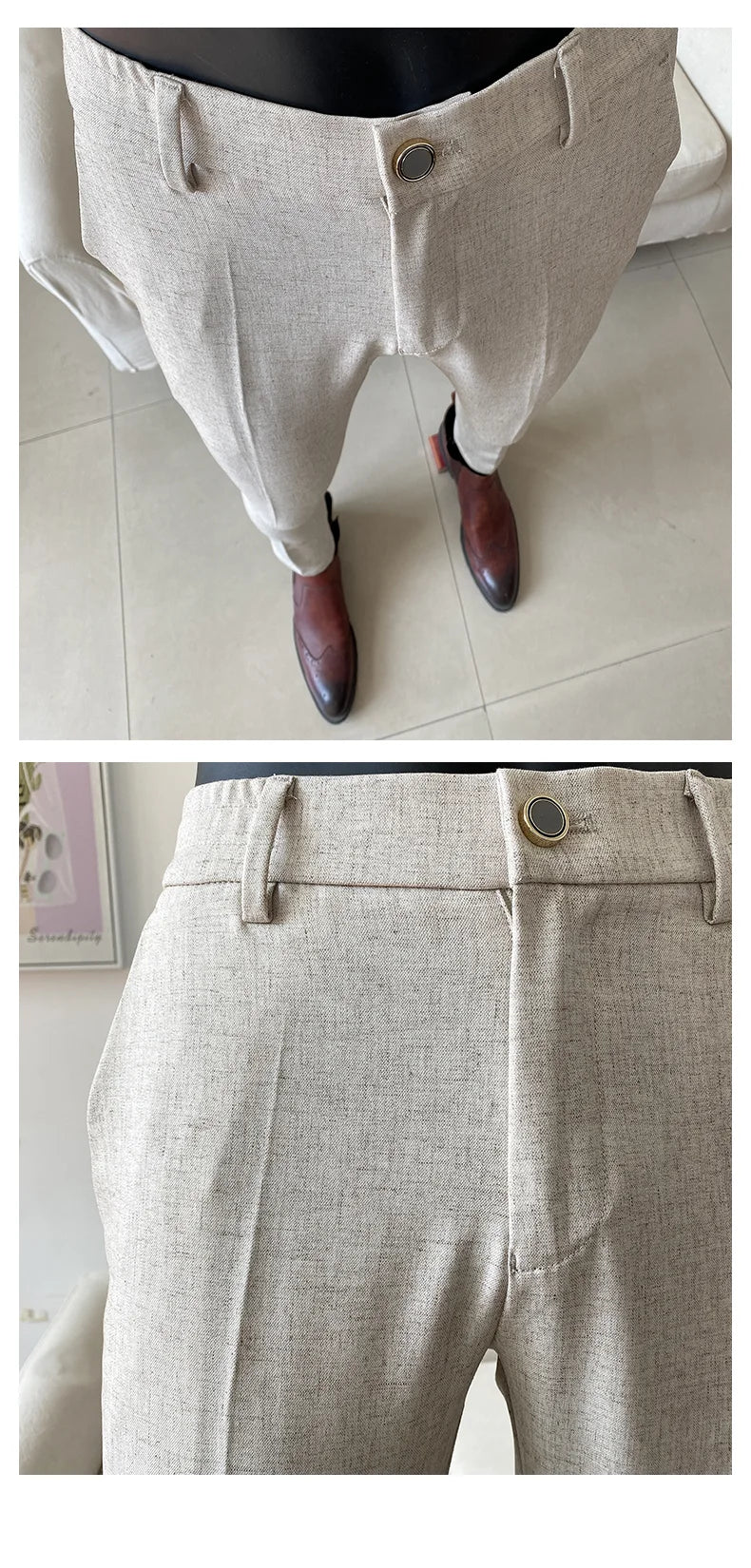 Summer New Men's Casual Stretch Trousers High Quality Fashion Slim Fit Solid Color Formal Business Social Office Suit Pants