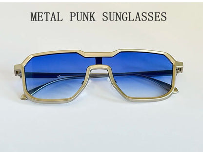 2025 Punk Sunglass Men Vintage Metal Square Steampunk Sunglasses Women Retro Luxury Fashion Glasses Gafas De Sol Hombre Okulary