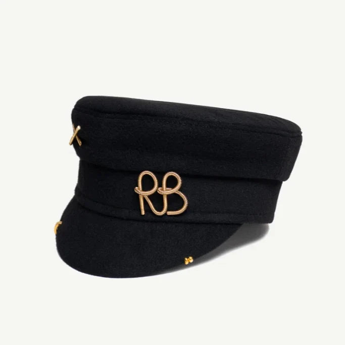 New  Women's Fashion Flat Cap British Retro Newsboy caps with Earrings Pierced Baker Boy Cap