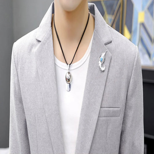 2026 High Quality Casual Suit for Men (Suit + Trousers) Young Solid Color Handsome Korean Version Fashion Slim Two-Piece Set
