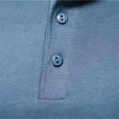 Men's Long Sleeve Button Down T-Shirts Autumn Henley Collar Casual High Quality 100% Cotton Crew Neck Mens T Shirts