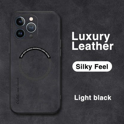 For Magsafe Luxury Leather Shockproof Phone Cases For iPhone 16e 17 15 14 Plus 13 12 11 Pro Max Magnetic Wireless Charging Cover