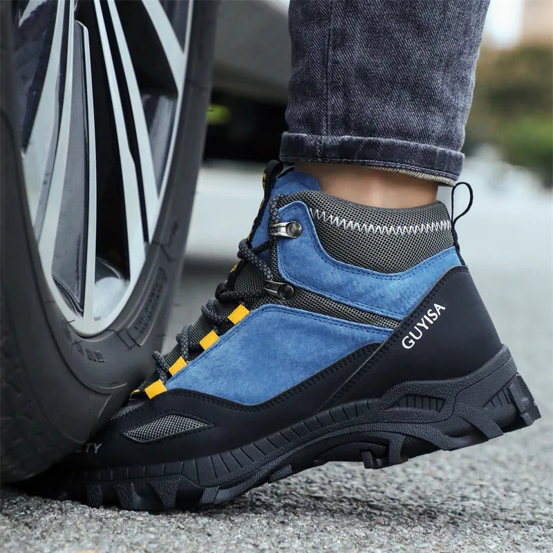 New Fashion 2026 High Top Safety Work Shoes Men Sneakers Steel Toe Cap Anti-puncture Indestructible Construction Site Boots
