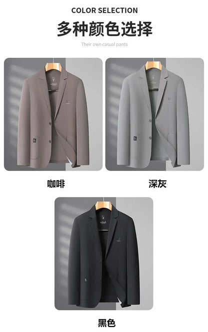 Blazer Summer Men's Casual Fashion Korean-style Business Solid Color Breathable, Lightweight and Sun-protective Clothing Blazer