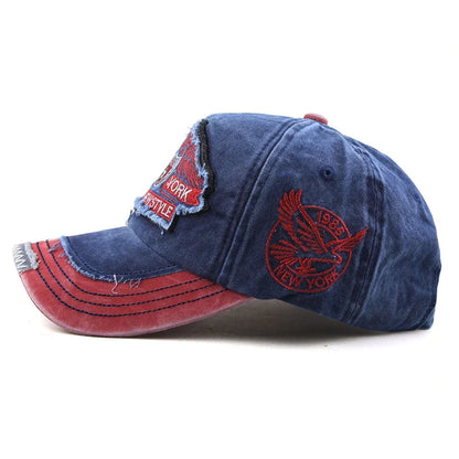 Unisex Washed Cotton Peaked Cap Fashion Letters Adjustable Snapback Baseball Caps For Men Women Hip Hop Dad Trucker Hat Bonnet