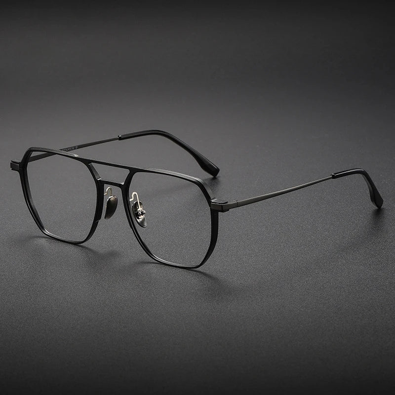 Large Frame Aluminum Frame Titanium Business Anti-Blue Light Reading Glasses Men Ladies Customizable Prescription ZY-20239