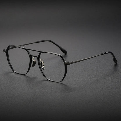 Large Frame Aluminum Frame Titanium Business Anti-Blue Light Reading Glasses Men Ladies Customizable Prescription ZY-20239