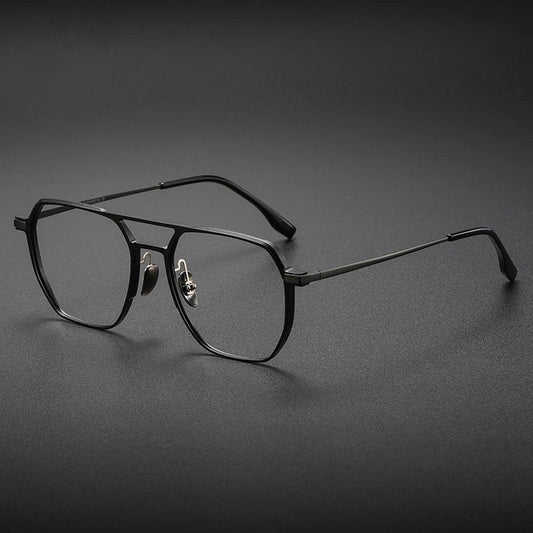Large Frame Aluminum Frame Titanium Business Anti-Blue Light Reading Glasses Men Ladies Customizable Prescription ZY-20239
