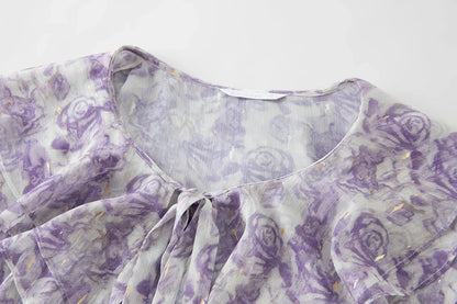 French Rose Ruffle Collar Shirt Women 2025 Summer New Commuter Long-sleeved Top 25FS12769