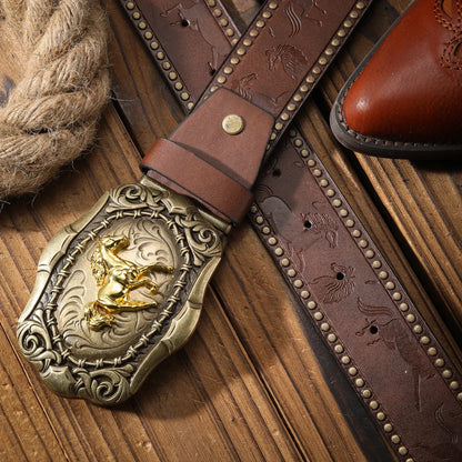 Vintage and fashion collision!  PU leather alloy buckle waistband, for both men and women, to create a personalized western styl