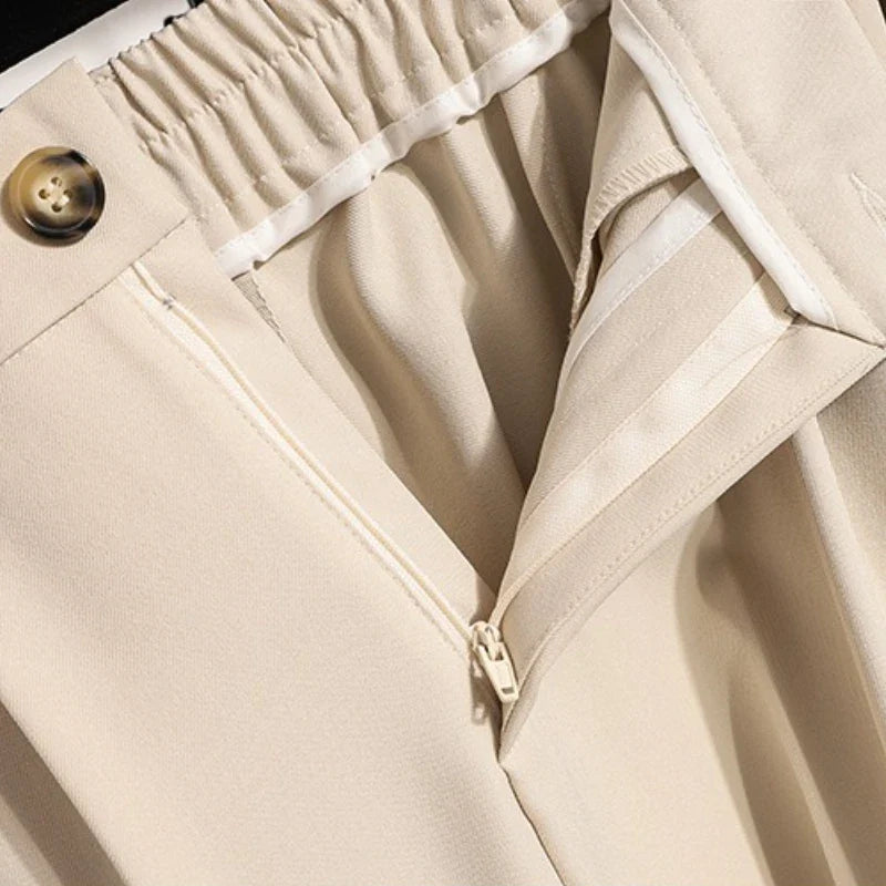 Plus Size Pants Woman 2026 Spring Autumn New Arrival High Waist Suit Pants High Quality Korean Style Straight Trousers