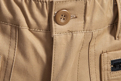 Men's Large Size Loose Casual Shorts Fashion Trendy Versatile Cotton Shorts Elastic Waist Summer Work Shorts