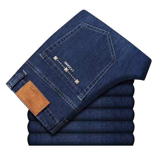 2026  y2K vintage Clothes Men's Straight Pants vetement homme  Mens luxury Denim Black Blue Colors Jeans Plus Size 44 46