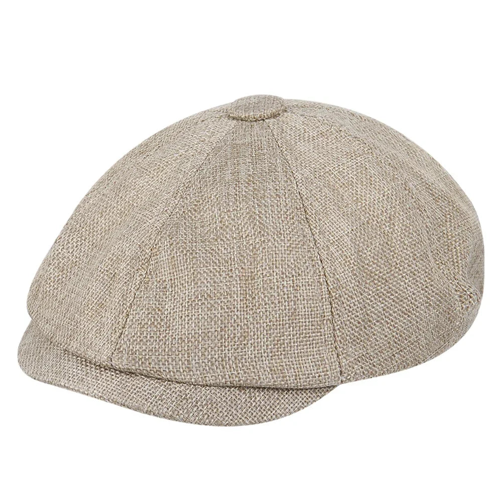 Men Retro Beret British Hats Wool Blend Vintage Herringbone Tweed Men Casual Fashion Hat Flat Keep Warm Caps Gifts