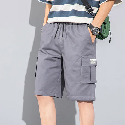 Plus Size Shorts Casual Summer Elastic Waist Cargo Short Men Streetwear Y2k Camouflage Fashion Bermuda Male Side Pocket Breeches
