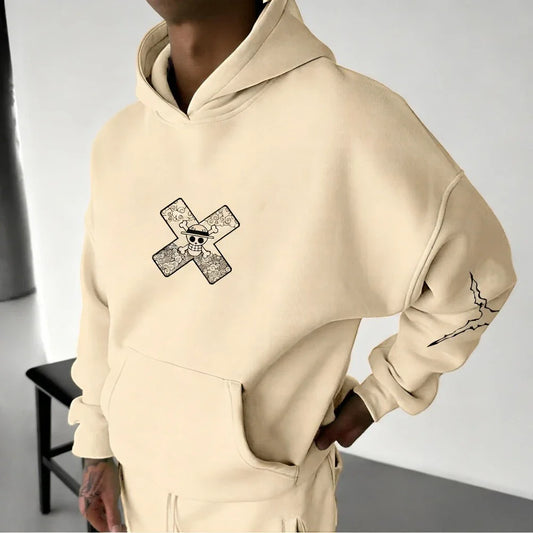 One Piece Men's Hoodie Sweatshirt Monkey D. Luffy Anime Spring Autumn Winter Boy High Quality Long-sleeved Parent-child Outfit