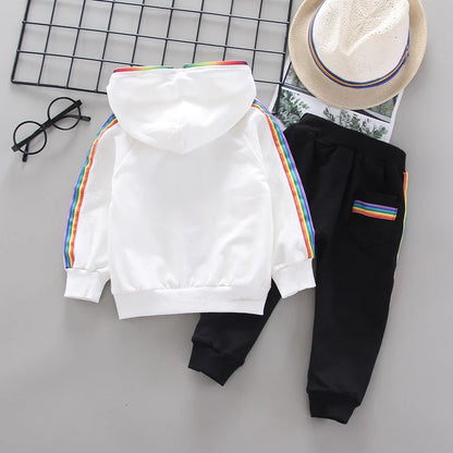 Spring Autumn Baby Girl Clothes Suit Boys Clothing Children Hooded Jacket Pants 2Pcs/Sets Toddler Sports Costume Kids Tracksuits