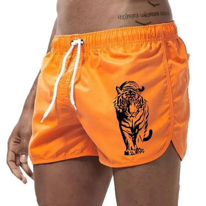 2026 Brand New Mens Board Shorts Tiger Design Printed Beach Shorts High Quality Male Summer Running Cycling Boxing Cool Shorts