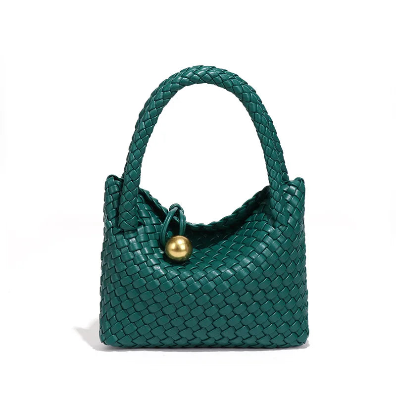 Summer Woven Shoulder Bag for Women Crossbody Tote Bag for Women Small Handbag Vegan Leather Purse Tote Handbag Hobo Bag