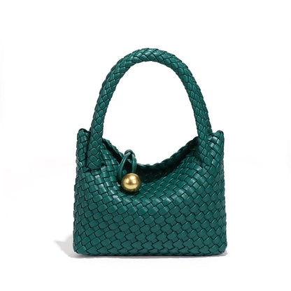 Summer Woven Shoulder Bag for Women Crossbody Tote Bag for Women Small Handbag Vegan Leather Purse Tote Handbag Hobo Bag