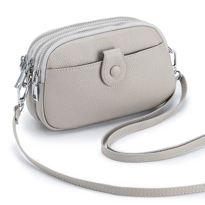 Genuine Leather One Shoulder Bag Women Casual Crossbody Bag Designer Small Handbag Lipstick Key Phone Pouch Case For Female
