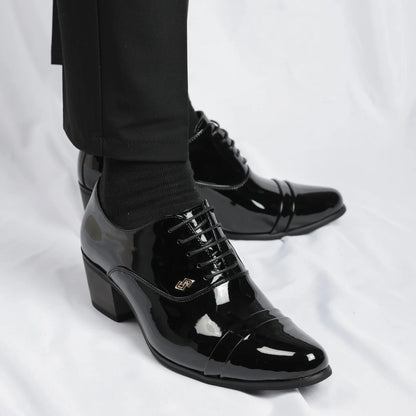 Trendy Men's Casual Black Brown Lace Up Oxford Cuban Shoes Gentleman Business Flats Dress Homecoming Footwear Zapatos Hombre