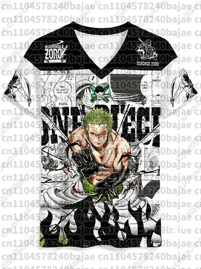2026 Anime One Piece Luffy Special Edition Football Jerseys For Adult/Kids Summer Casual Harajuku Tees Luffy Tshirts Fans Tops