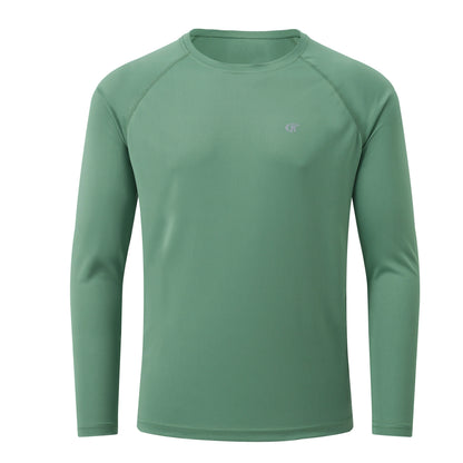 Men UPF 50+ Long Sleeve T-Shirt, Rash Guard Breathable Tops, Pullover Shirt for Sport Fishing Hiking Running Beach Surfing