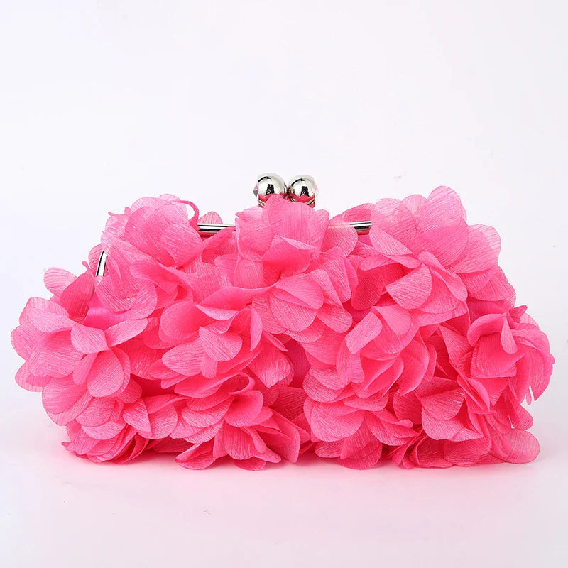 Flower Dinner Purse Designer Floral Chain Crossbody Bride Handbag Clutches Woman Petal Evening Party Clutch Wedding Dress Bag