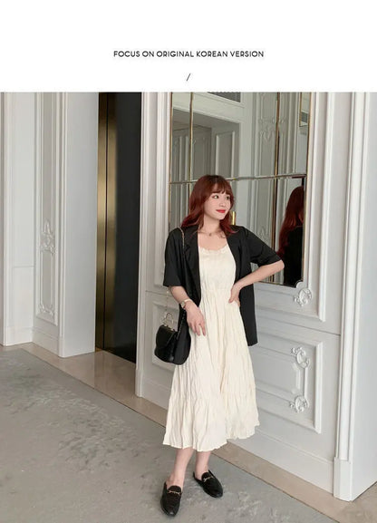 Office Lady Blazers Women Solid Lazy Style Summer Work Wear Casual Mujer Formal Vintage Outwear Clothing Elegant Ulzzang Daily